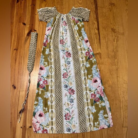 NWT D’Ascoli Dascoli Sidonie Cotton India Print Dress Women’s LRG Midi Sundress - Picture 3 of 12